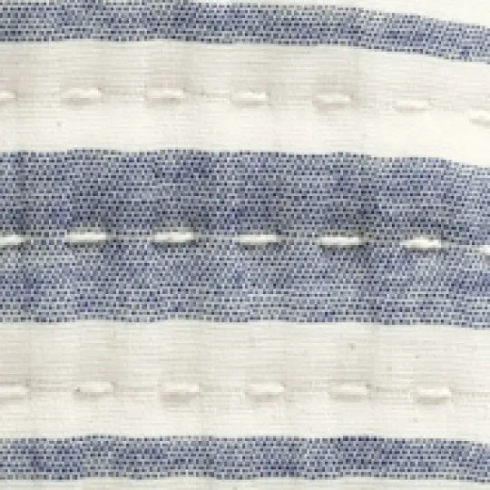 Kirkland's Home Navy Pick Stitch Stripe Decorative Throw- Blankets & Throws