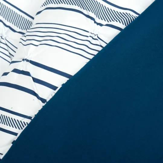 Kirkland's Home Navy Pintuck Stripe King 5-Pc. Comforter Set- Comforters