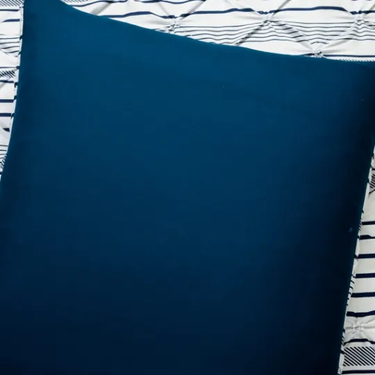 Kirkland's Home Navy Pintuck Stripe King 5-Pc. Comforter Set- Comforters
