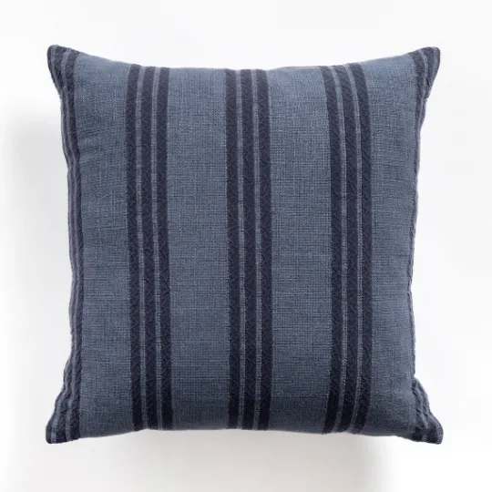 Kirkland's Home Navy Providence Stripe Pillow- Pillows