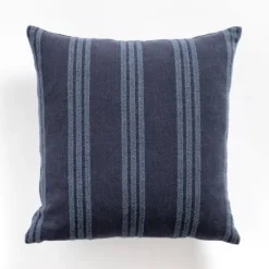 Kirkland's Home Navy Providence Stripe Pillow- Pillows