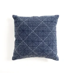 Kirkland's Home Navy Quilted Crosshatch Pillow- Pillows