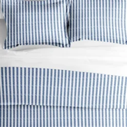 Kirkland's Home Navy Rugged Stripe 2-Pc. Twin Duvet Cover Set- Duvets