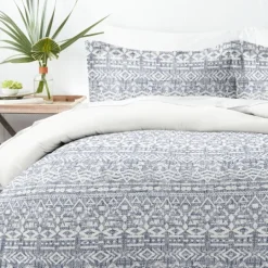 Kirkland's Home Navy Rustic 3-Pc. King Duvet Cover Set- Duvets