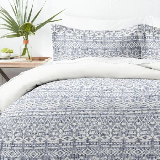 Kirkland's Home Navy Rustic 3-Pc. King Duvet Cover Set- Duvets