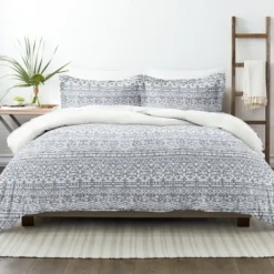 Kirkland's Home Navy Rustic 3-Pc. King Duvet Cover Set- Duvets
