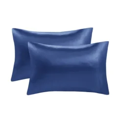 Kirkland's Home Navy Satin 6-Pc. Full Sheet Set- Bed Sheets