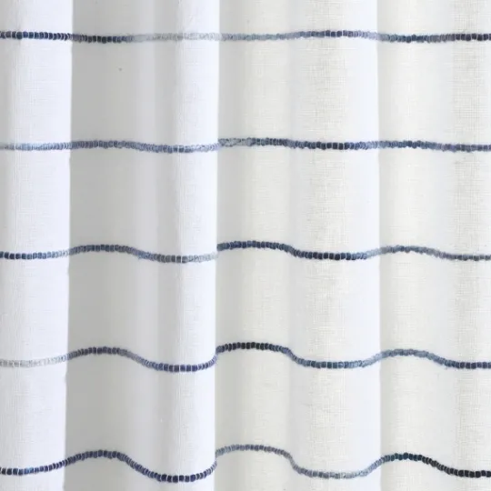 Kirkland's Home Navy Stripe Ombre Shower Curtain- Shower Curtains
