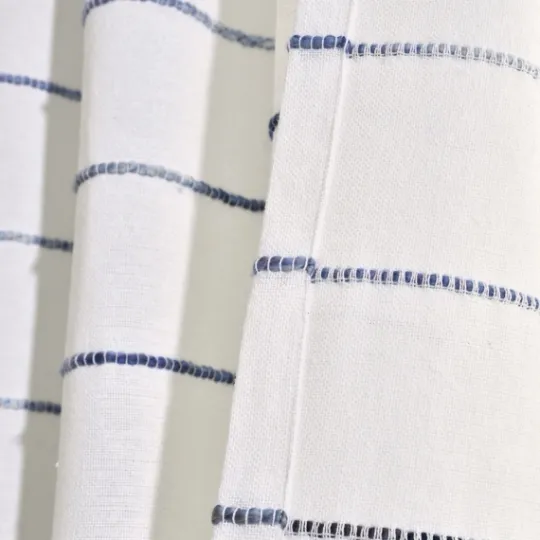 Kirkland's Home Navy Stripe Ombre Shower Curtain- Shower Curtains