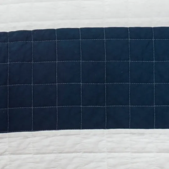 Kirkland's Home Navy Stripe 3-Pc. Full/Queen Quilt Set- Quilts