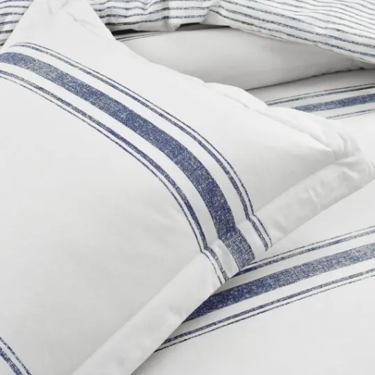 Kirkland's Home Navy Stripe 3-Pc. King Comforter Set- Comforters