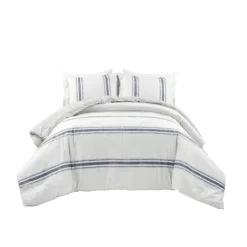Kirkland's Home Navy Stripe 3-Pc. King Comforter Set- Comforters