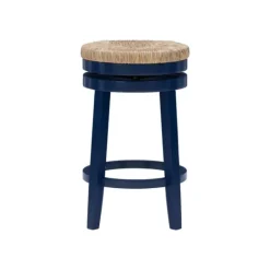 Kirkland's Home Navy Swivel Frame Counter Stool- Bar Stools & Counter Height Stools