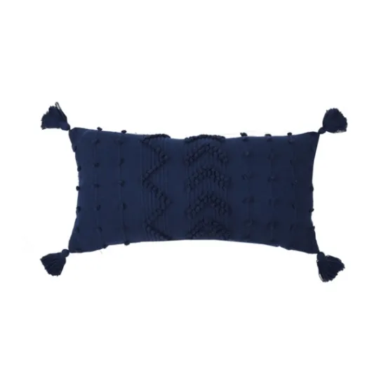 Kirkland's Home Navy Textured Lumbar Pillow- Pillows