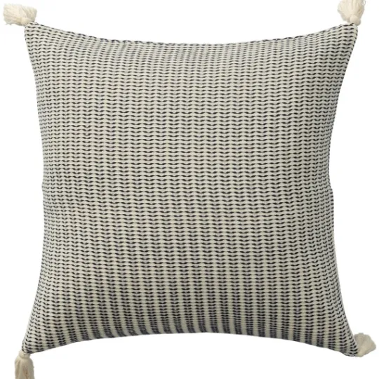 Kirkland's Home Navy Trapeze Organic Cotton Throw Pillow- Pillows