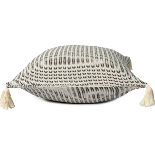 Kirkland's Home Navy Trapeze Organic Cotton Throw Pillow- Pillows