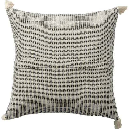 Kirkland's Home Navy Trapeze Organic Cotton Throw Pillow- Pillows