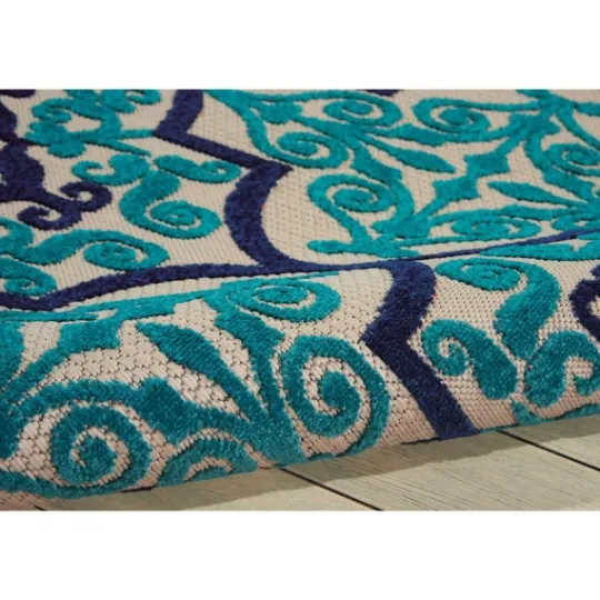 Kirkland's Home Navy Trellis Outdoor Area Rug, 5X7- Outdoor Rugs