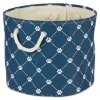 Kirkland's Home Navy Trellis Paw Print Storage Basket, 18 In.- Baskets & Boxes
