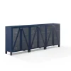 Kirkland's Home Navy Triangle 6-Door Wood Media Cabinet- Tv Stands & Media Consoles