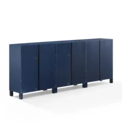 Kirkland's Home Navy Triangle 6-Door Wood Media Cabinet- Tv Stands & Media Consoles