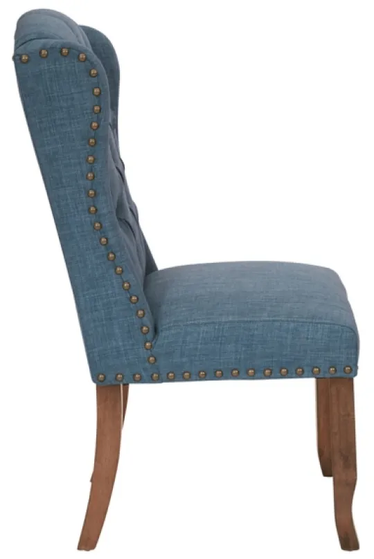 Kirkland's Home Navy Tufted Jenna Dining Chair- Dining Chairs