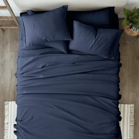 Kirkland's Home Navy Ultra Soft 6-Pc. Queen Sheet Set- Bed Sheets