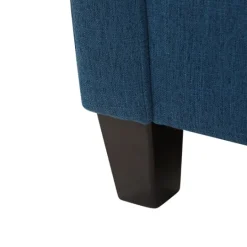 Kirkland's Home Navy Upholstered Button Tufted Loveseat- Sofas & Loveseats