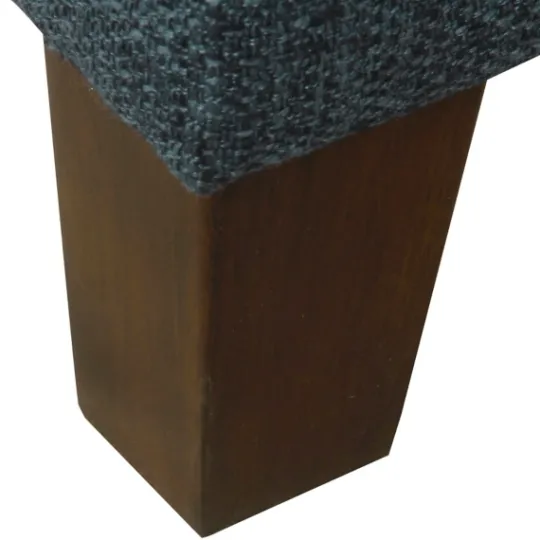 Kirkland's Home Navy Upholstered Square Storage Ottoman- Benches & Ottomans