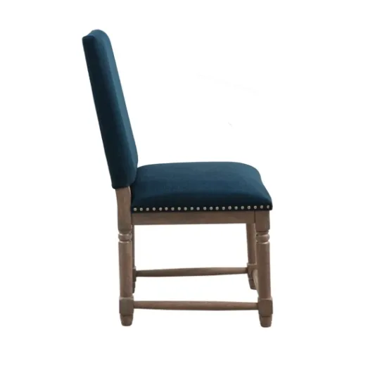 Kirkland's Home Navy Upholstered Wood Dining Chairs, Set Of 2- Dining Chairs