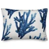 Kirkland's Home Navy Watercolor Coral Pillow- Pillows
