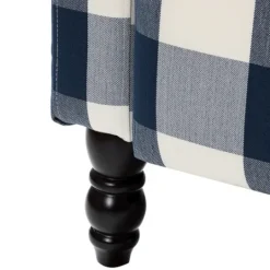 Kirkland's Home Navy Windowpane Plaid Recliner- Accent Chairs