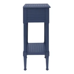 Kirkland's Home Navy Wood Coastal Compact Accent Table- Accent & End Tables