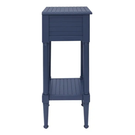 Kirkland's Home Navy Wood Coastal Compact Accent Table- Accent & End Tables