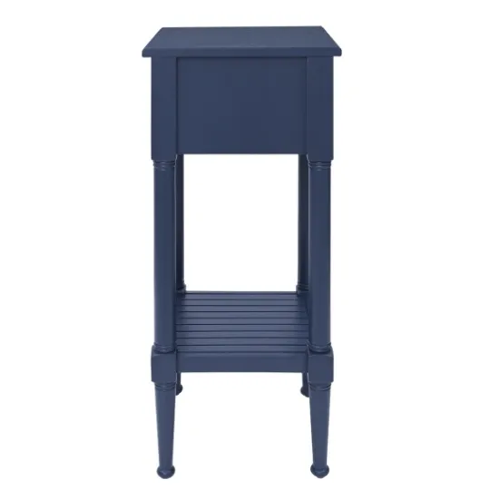 Kirkland's Home Navy Wood Coastal Compact Accent Table- Accent & End Tables