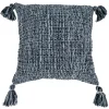 Kirkland's Home Navy Woven Texture Tassels Throw Pillow- Pillows