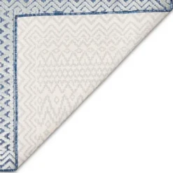 Kirkland's Home Navy Zig-Zag Ezra Indoor/Outdoor Area Rug, 7X9- Outdoor Rugs