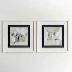 Kirkland's Home Neutral Abstract Matted Ii Framed Art Print- Framed Art