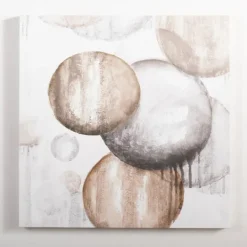 Kirkland's Home Neutral Abstract Spheres Canvas Art Print- Canvas Art