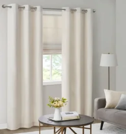 Kirkland's Home Neutral Basketweave Curtain Panel Set, 84 In.- Curtains & Drapes
