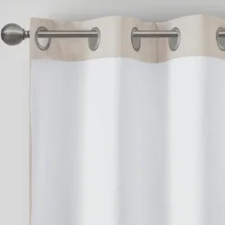 Kirkland's Home Neutral Basketweave Curtain Panel Set, 84 In.- Curtains & Drapes