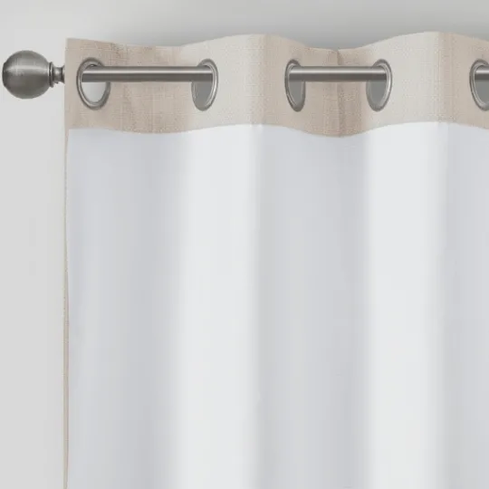Kirkland's Home Neutral Basketweave Curtain Panel Set, 84 In.- Curtains & Drapes