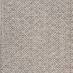Kirkland's Home Neutral Bordered Lattice Outdoor Area Rug, 5X7- Outdoor Rugs