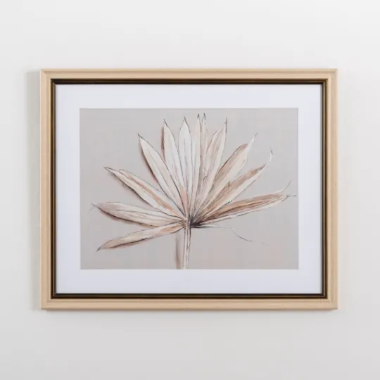 Kirkland's Home Neutral Dry Palm Leaf Framed Art Print- Framed Art