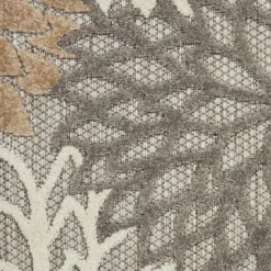 Kirkland's Home Neutral Floral Burst Outdoor Area Rug, 5X7- Outdoor Rugs