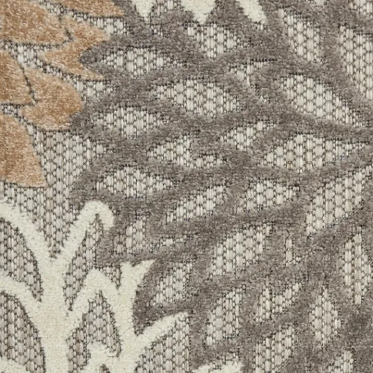 Kirkland's Home Neutral Floral Burst Outdoor Area Rug, 7X10- Outdoor Rugs