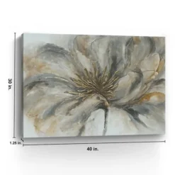 Kirkland's Home Neutral Floral Giclee Canvas Art Print- Canvas Art