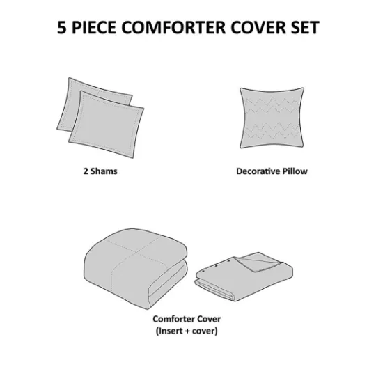 Kirkland's Home Neutral Holland 5-Pc. Full/Queen Comforter Set- Comforters