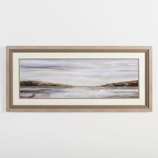 Kirkland's Home Neutral Horizon Landscape Framed Art Print- Framed Art