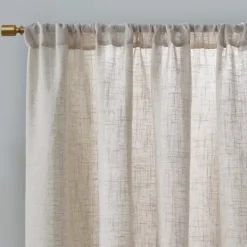 Kirkland's Home Neutral Linen Blend Curtain Panel Set, 84 In- Curtains & Drapes